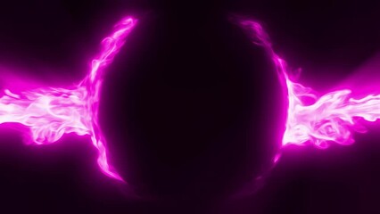Wall Mural - abstract colorful animated energy orb, futuristic flowing glowing plasma background, copy space, 4k 