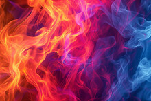 Colorful Neon Fire Flame Background Banner Or Header 