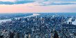 © Matteo Colombo - Panoramic aerial of Midtown Manhattan at sunset, New York city, USA