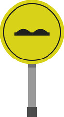 Sticker - Speed bumps road sign