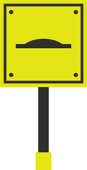 Sticker - Speed bumps road sign