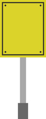 Sticker - Yellow road sign