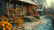 © JVLMediaUHD - Photos of the house whose walls are strewn with gold coins, creating an image of well being and pr