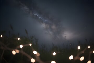 Wall Mural - time lapse of clouds passing by night