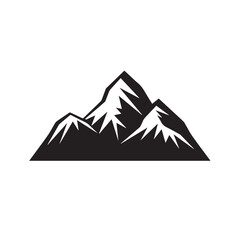 Mountain in cartoon, doodle style . Image for t shirt. Isolated 2d vector illustration in logo, icon, sketch style, Eps 10, black and white. AI Generative