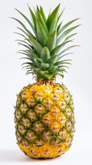 Wall Mural - pineapple, white background 