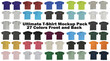 © ocean - Ultimate T-Shirt Mockup Pack 27 Colors Front and Back Transparent Background
