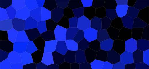 Wall Mural - Blue and black background with a beautiful pattern of hexagons in it.