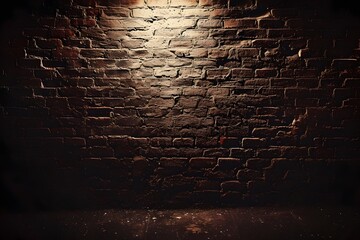 Wall Mural - Dark brick wall image. old brick wall. Old black brick wall background, wide panorama of masonry.. grunge wall background