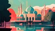 Mosque a illustration, set of icons for design mosque, mosque Islamic Ramadhan, elements mosque muslim, illustration of an mosque