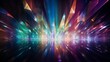 © Olive Studio - A Prism Rainbow Light on dark Background Overlay Crystal flare abstract effect Holographic sunlight reflection wallpaper colorful glare bokeh  AI generated
