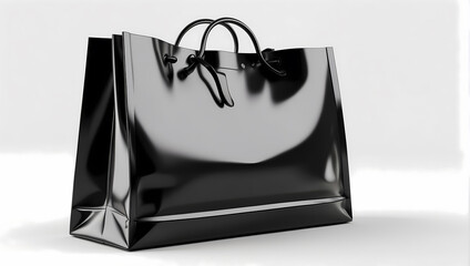 Poster - leather handbag black leather style