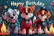 adorable paw patrol characters birthday party 