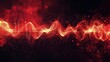Leinwanddruck Bild - a bright red and horizontal sound wave