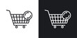 Repeated sales icon designed in a line style on white background.