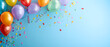 Colorful Balloons With Confetti and Streamers