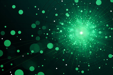 Poster - green circle pattern background image.