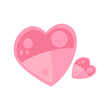 Cute Heart Love Icon Illustration in cartoon style design