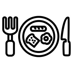 Breakfast Icon Element For Design