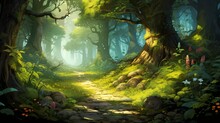 A  Bright Yellow And Tranquil Green Colors Blend Together, Creating A Dreamlike And Fantastical Background Reminiscent Of A Sunlit Glade In An Enchanted Forest, Evoking A Sense Of Wonder And Magic.