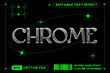 © yustika - Chrome editable vector text effect. Metallic text style