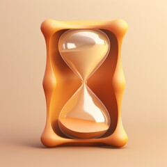 Wall Mural - An intricate 3D hourglass icon on the background