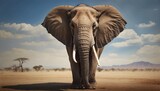 Fototapeta Perspektywa 3d - portrait of an elephant