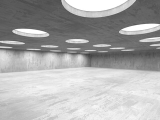 Abstract architecture interior background. Modern concrete room