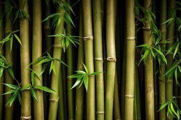  Several bamboo stalks on a backdrop
