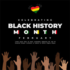 Wall Mural - Black history month 2024, Vector Illustration.