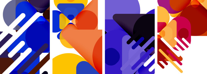 Wall Mural - Geometric elements abstract backgrounds for wallpaper, business card, cover, poster, banner, brochure, header, website