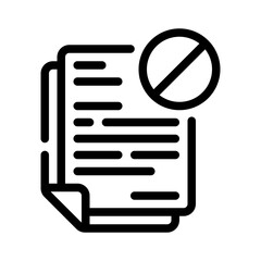 Sticker - termination line icon