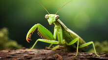 Green Praying Mantis Kind Of Hierodule Vietnam