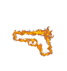 Wall Mural - gun flame heat, transparent background