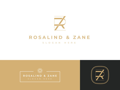 Abstract logo design concept for branding with initials letter