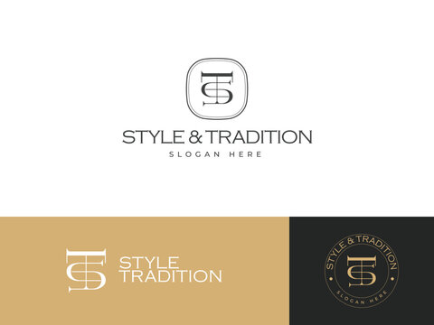 Abstract logo design concept for branding with initials letter