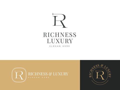 Abstract logo design concept for branding with initials letter