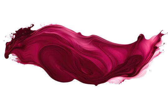 Rich Maroon Stroke Isolated On Transparent Background