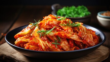 Sticker - Korean kimchi with gochujang.. Generative AI