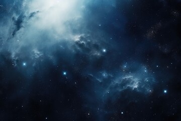 Wall Mural - Starry Universe Panorama with Nebula and Galaxy