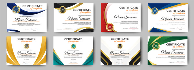 Wall Mural - certificates of appreciation template design with luxury badge. for award, business, and education n