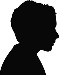 Wall Mural - a boy head silhouette vector