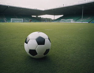 soccer ball in the stadium