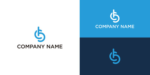 simple letter cb logo.monogram bc vector logotype