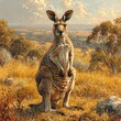 Kangaroo Selfie Generative AI