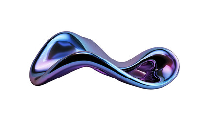 Wall Mural - 3d object metal shape isolated on transparent background