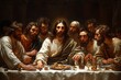 Jesus and the Disciples Share a Meal Together Generative AI