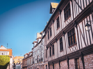 Poster - Street view of downtown Vernon, France