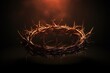 Jesus Crown of Thorns on Black Background