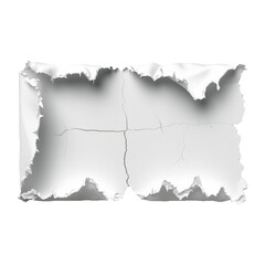 Aufkleber - white paper ripped message torn